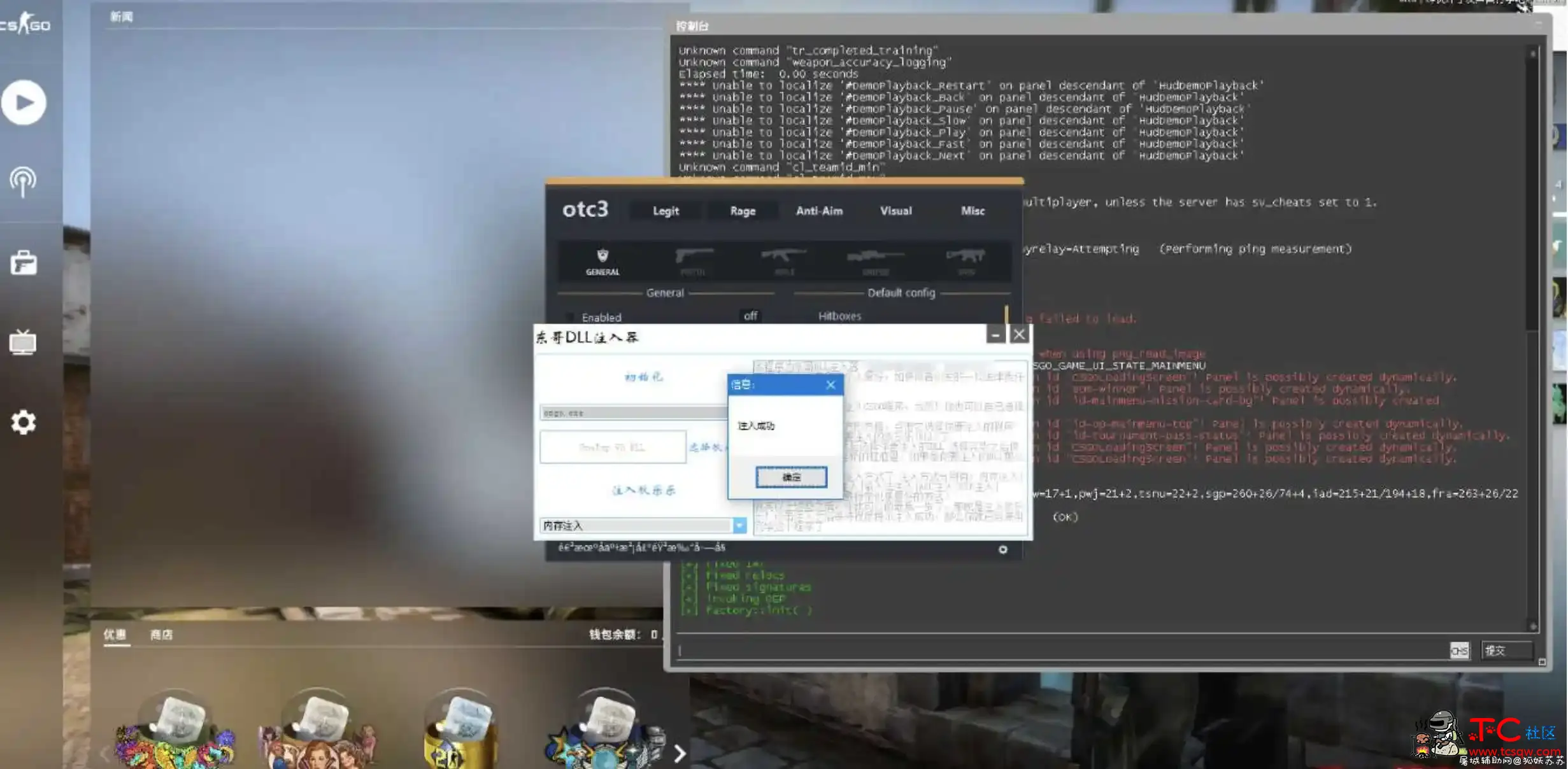 CSGO DLL注入器 长期可用 Win10也可用 TC辅助网www.tcsq1.com4031