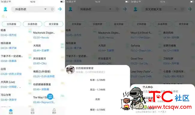 歌词适配V3.9.9.6超级好用音乐下载软件 TC辅助网www.tcsq1.com8938