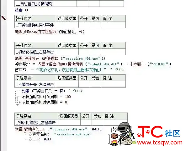 不掉血and无检测人物源码 TC辅助网www.tcsq1.com9547