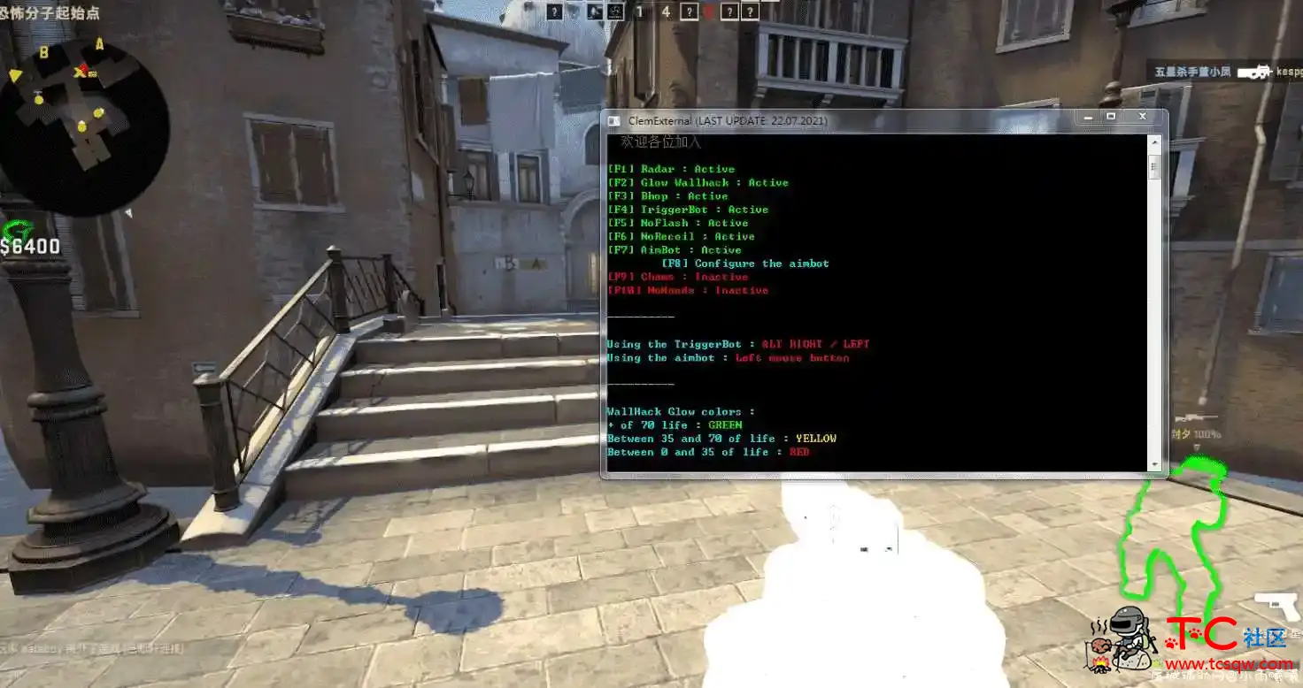 CSGO ClemExternal外部辅助学习版（透视自瞄雷达） TC辅助网www.tcsq1.com8888