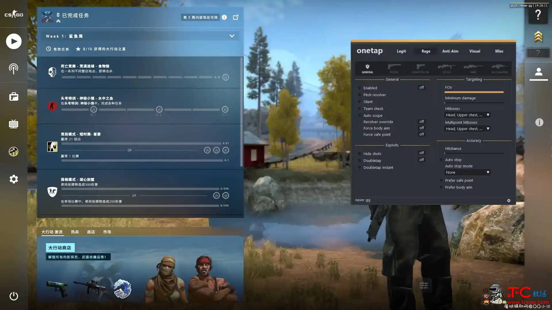 CSGO Onetap v3/打注入器/纯净参数 TC辅助网www.tcsq1.com7600