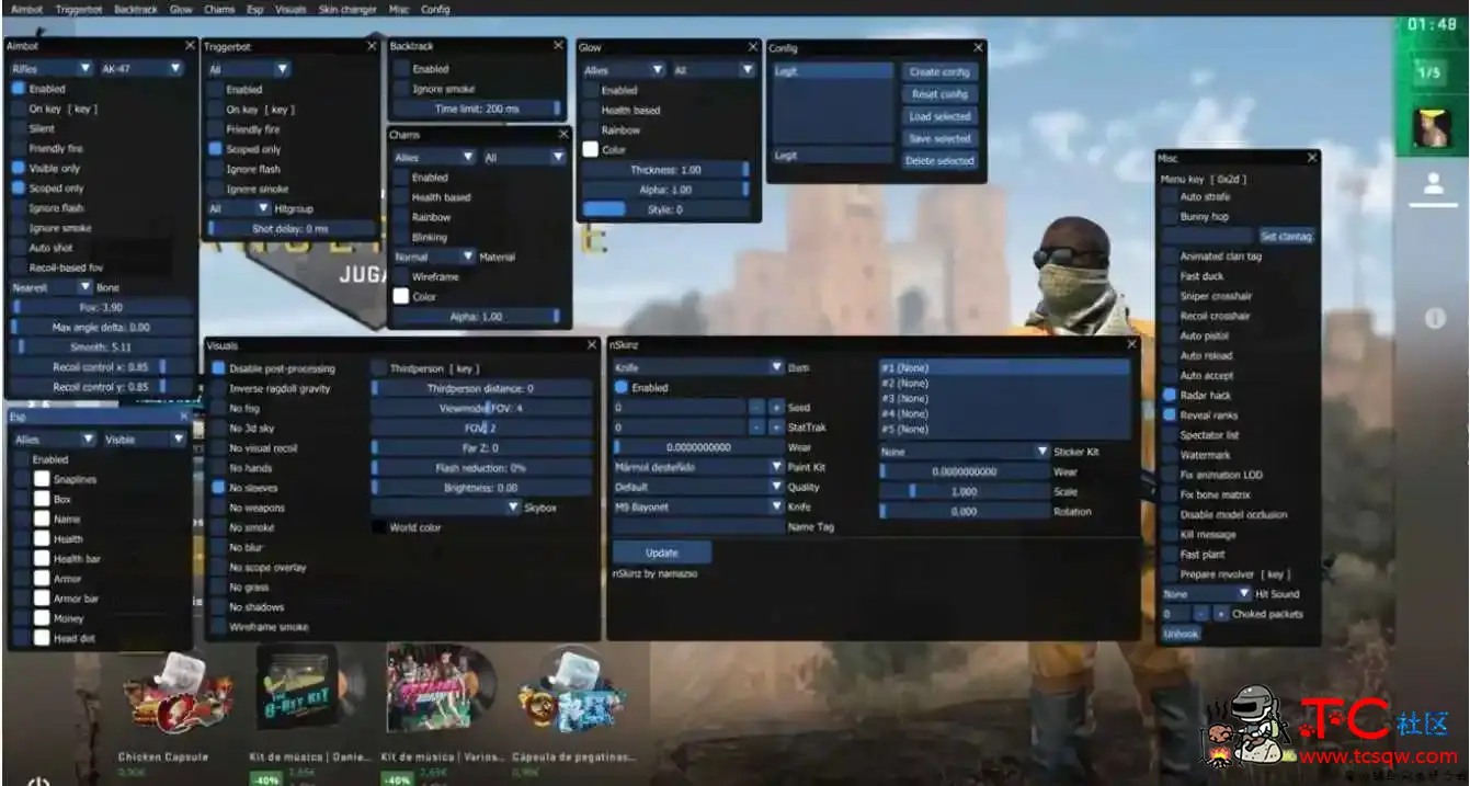 CSGO Osiris多功能作弊辅助 英文原版 TC辅助网www.tcsq1.com9292
