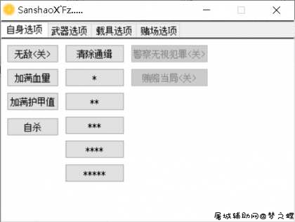 GTA5 SanshaoX自身武器载具赌场多功能辅助 屠城辅助网www.tcfz1.com6466