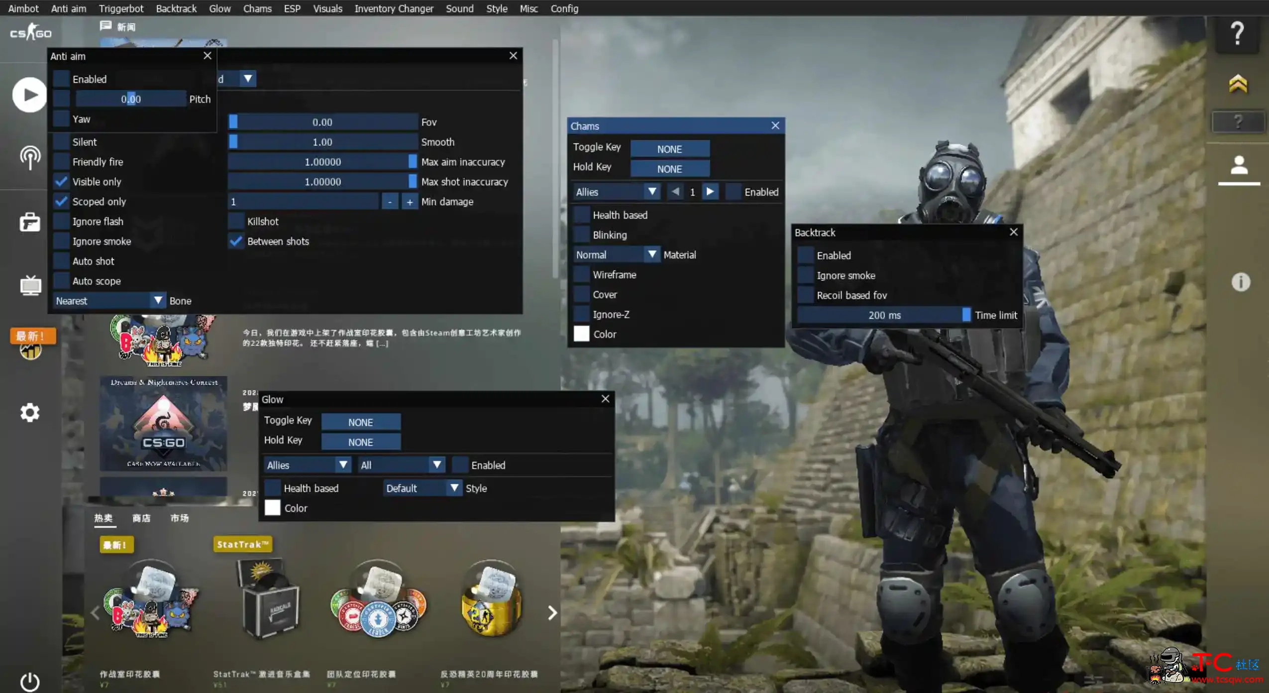 CSGO Osiris透视自瞄换肤多功能作弊辅助 TC辅助网www.tcsq1.com6131