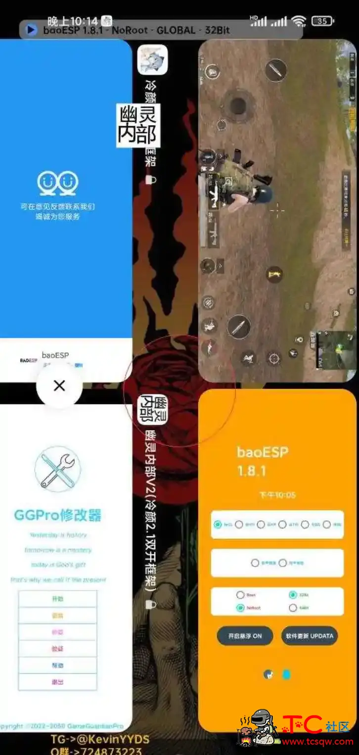 PUBG国际服幽林内部防+绘制插件+免root防闪框架 TC辅助网www.tcsq1.com1096