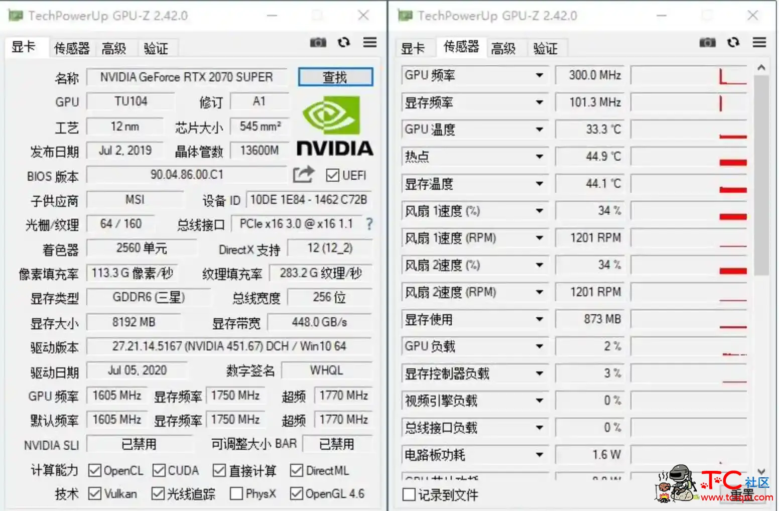 显卡检测GPU-Z v2.52.0中文汉化版显卡检测神器 屠城辅助网www.tcfz1.com9523