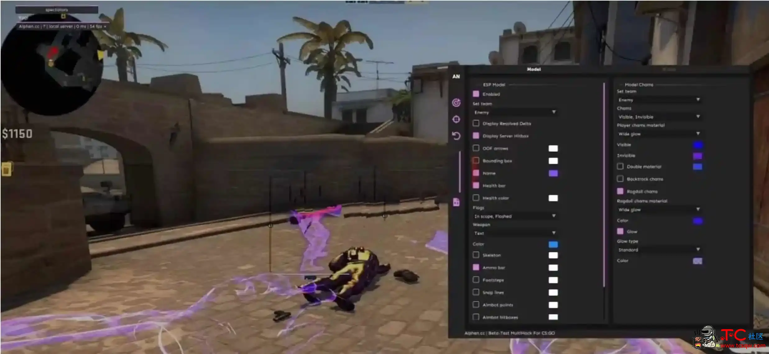 CSGO Alphen透视自瞄无后座多功能辅助v1.4 TC辅助网www.tcsq1.com8817