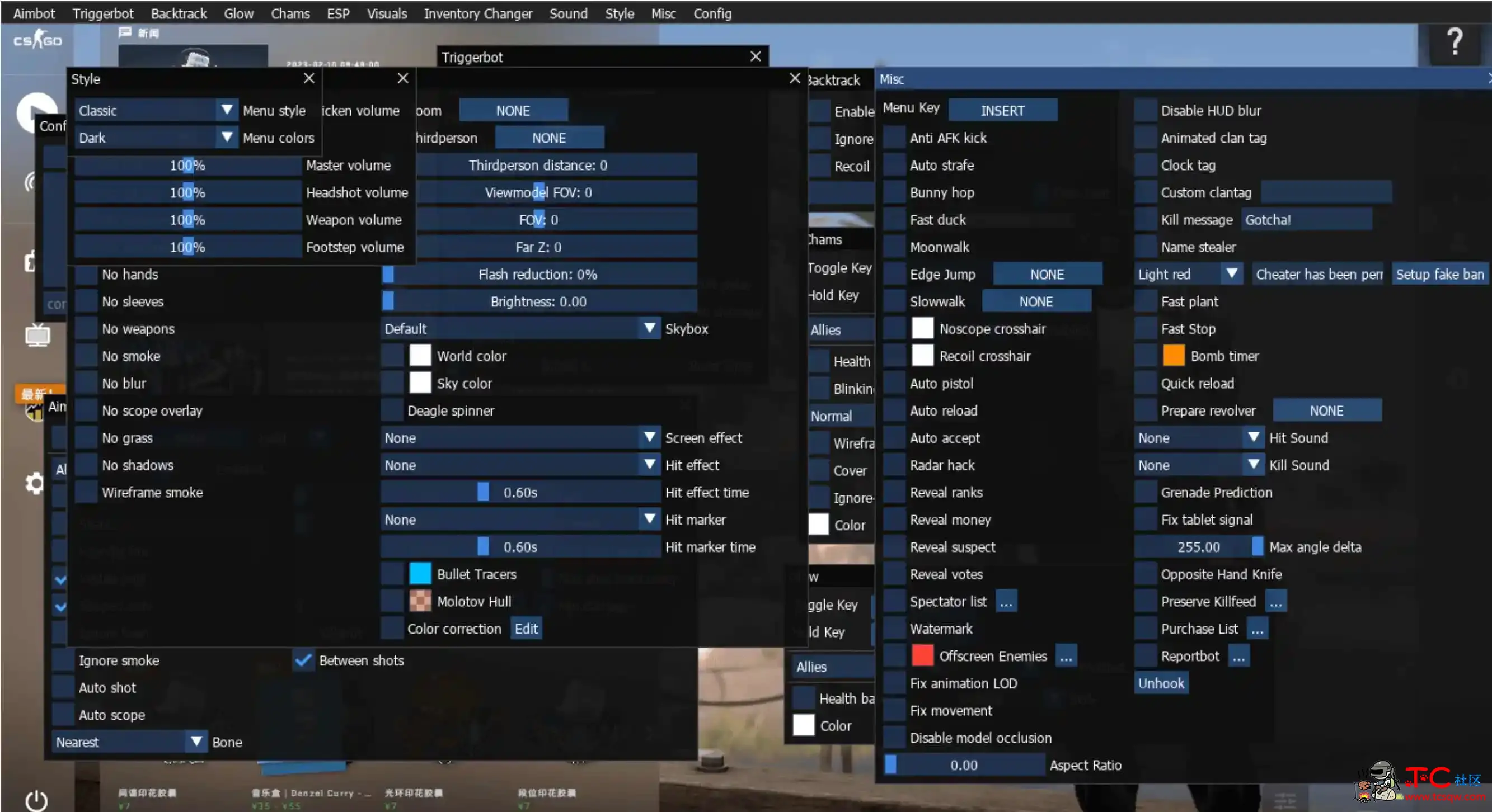 CSGO Osiris透视自瞄换肤多功能作弊辅助 TC辅助网www.tcsq1.com6939
