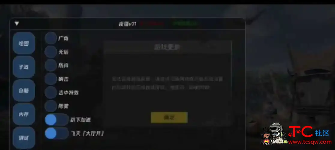 PUBG国际服夜猫绘制自瞄子追一体直装v11 TC辅助网www.tcsq1.com8469