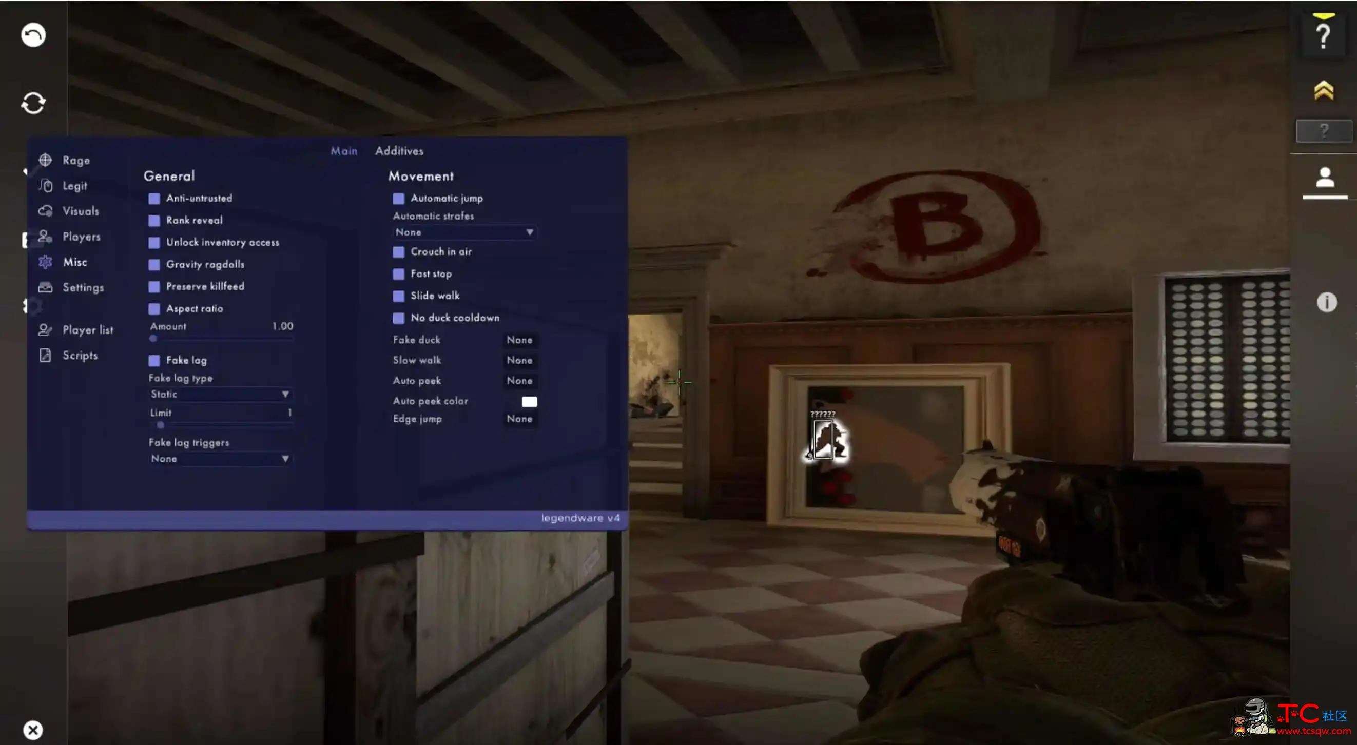 CSGO Legendware透视自瞄多功能辅助 TC辅助网www.tcsq1.com4873