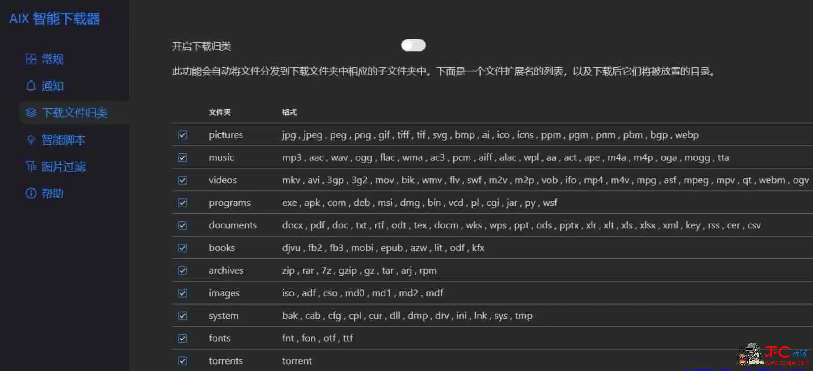 AIX网页嗅探插件可批量下载图片视频音频文档 屠城辅助网www.tcfz1.com9254