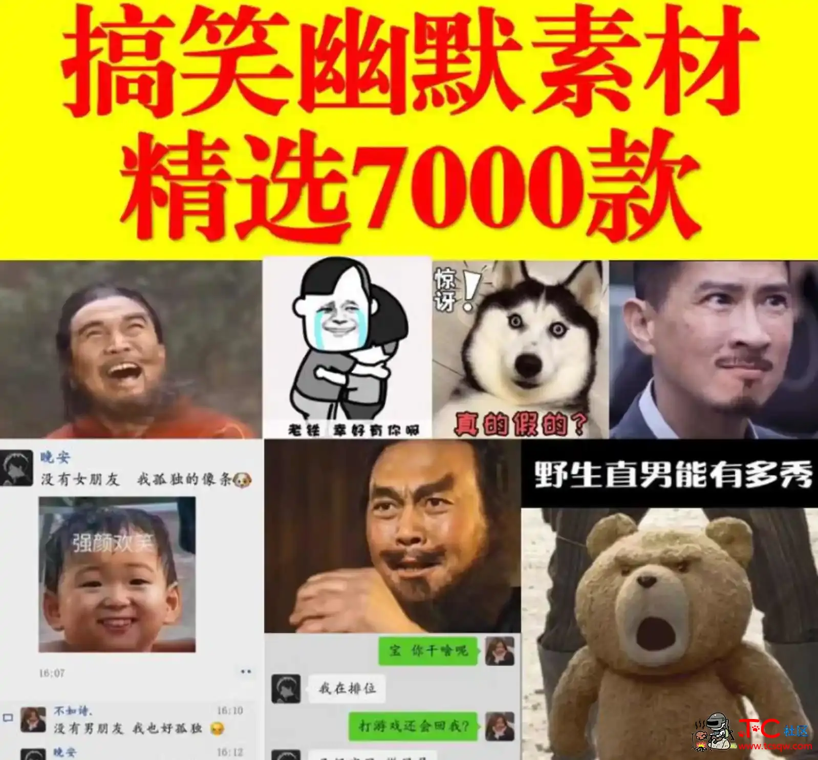 短视频制作7000+搞笑幽默素材, 某宝购的自媒体素材 TC辅助网www.tcsq1.com2629