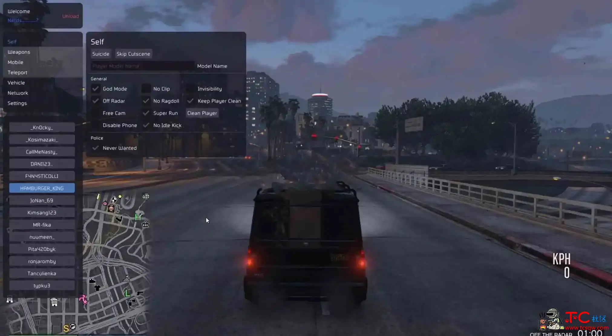 GTA5[1.68]YimMenu多功能作弊辅助v1.12 TC辅助网www.tcsq1.com6612