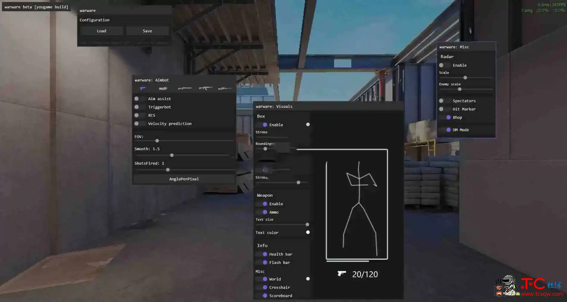 CS2免费WareWare作弊|Aimbot Wallhack等 TC辅助网www.tcsq1.com3183