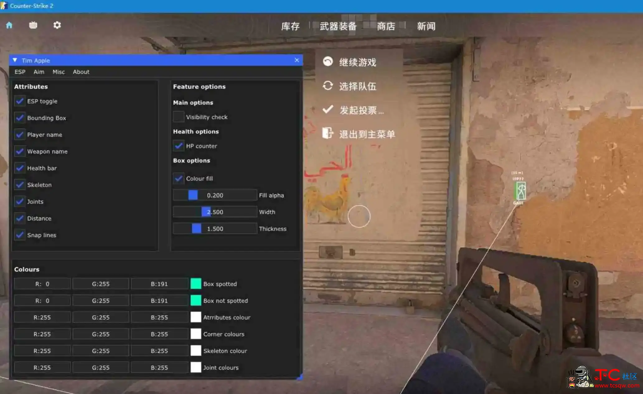 CS2 Tim Apple外部作弊 TC辅助网www.tcsq1.com6615