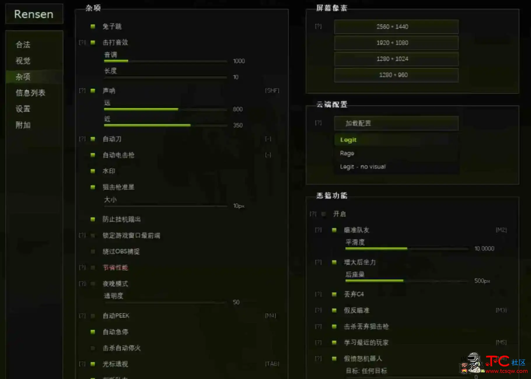 CS2-Rensen透視梓瞄演技多功能外部辅助 TC辅助网www.tcsq1.com368