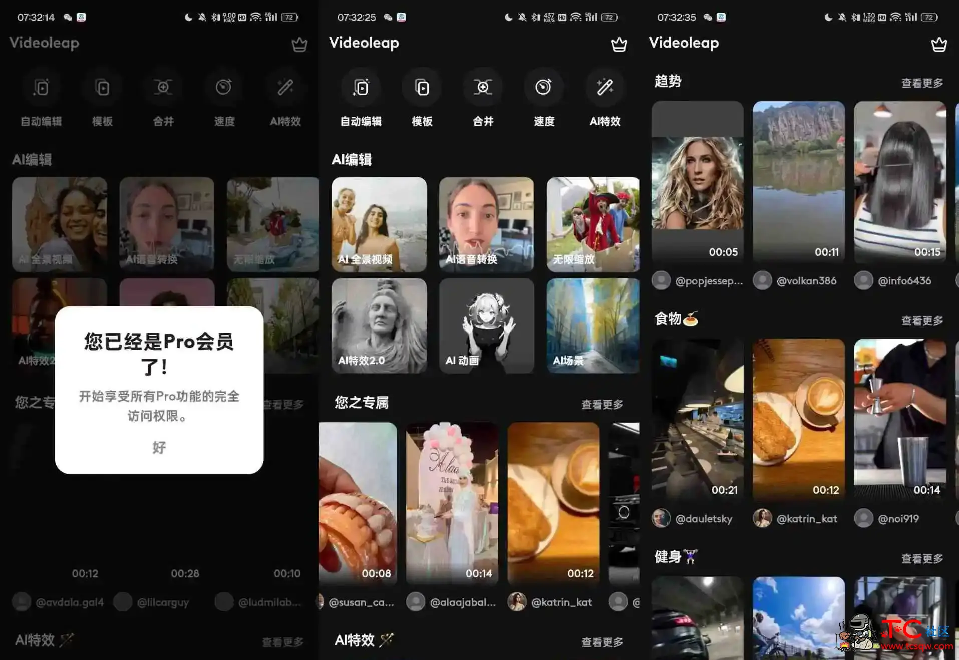 Videoleap1.29.1会员版超多抖音爆火的AI视频特效 TC辅助网www.tcsq1.com4227