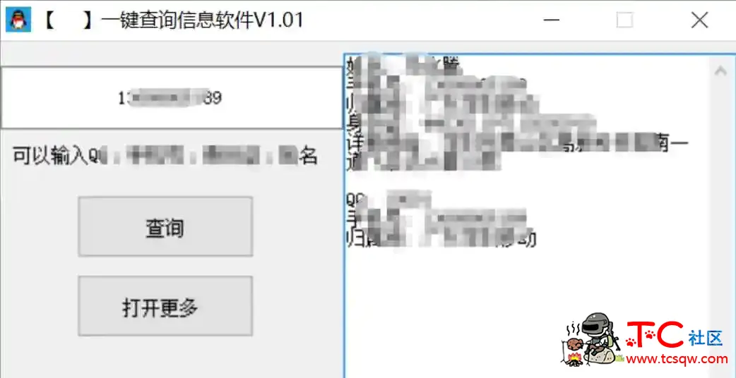 一键查询对汸信息軟件 TC辅助网www.tcsq1.com1648