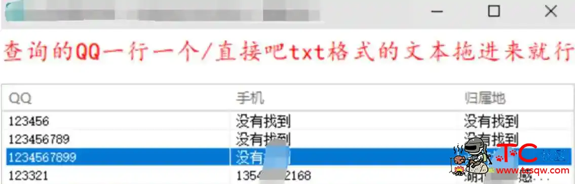 批量查询Q绑免费工具 TC辅助网www.tcsq1.com2420