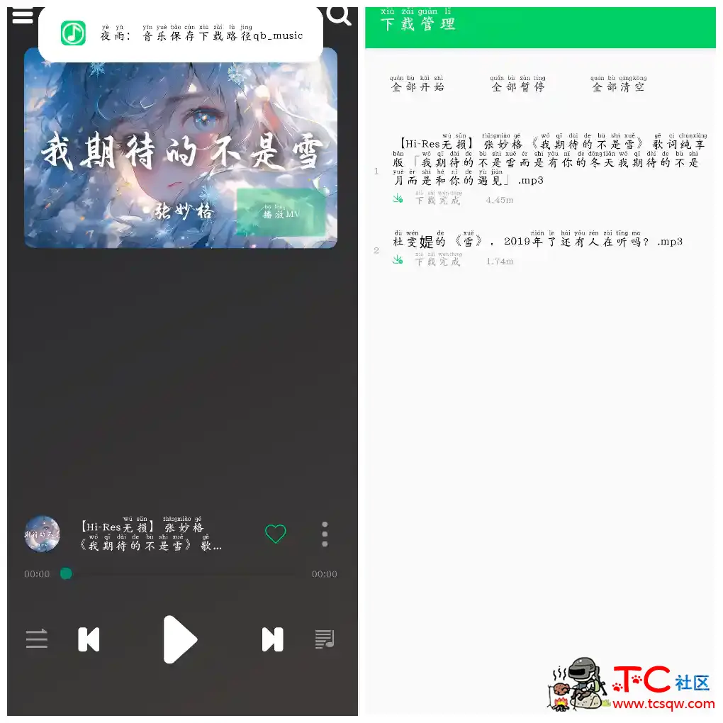 QB音乐v1.1 音乐免费听免费下载 TC辅助网www.tcsq1.com7061