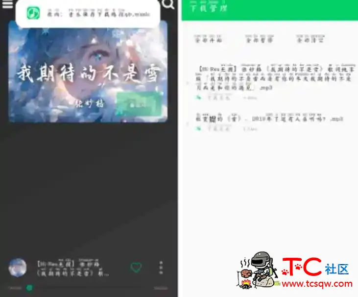 QB音乐v1.1 夜雨免费听免费下载 TC辅助网www.tcsq1.com1707